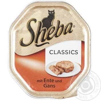 Вологий корм для котів Sheba Classics 85 г (паштет з качкою та гусаком)