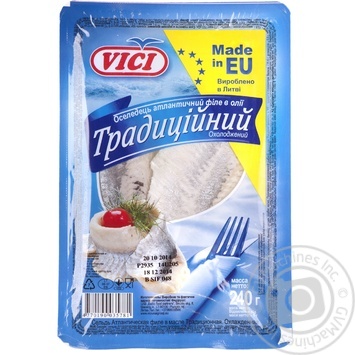 Vici pickled in oil herring fillet 240g