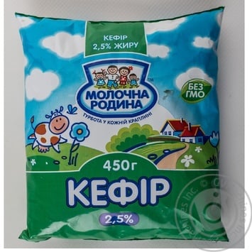 Кефир Молочна Родина 2.5% 500мл пленка Украина - купить, цены на - фото 9