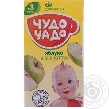 Juice Chudo-Chado apple with pulp and sugar for 3+ months babies 125ml tetra pak Ukraine - buy, prices for - photo 14