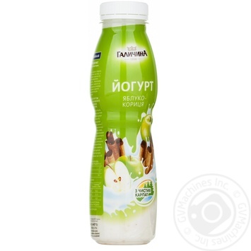 Yogurt Galychyna apple-cinnamon 2.5% 350g plastic bottle Ukraine - buy, prices for - photo 4