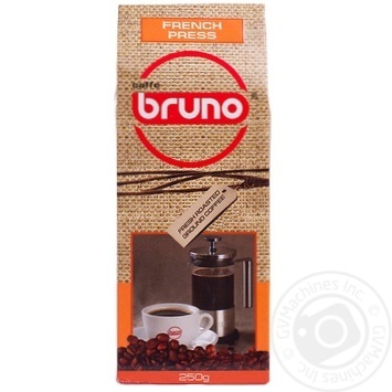 Natural ground roasted coffee Bruno French Press Coffee 250g Italy