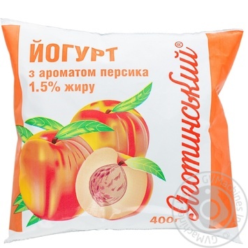 Йогурт Яготинський 1,5% персик у поліетиленовій упаковці 400г купити, ціни на МегаМаркет - фото 2