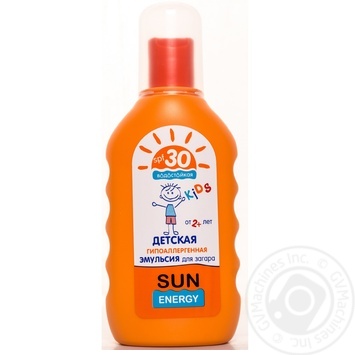 Емульсія д/засмагиSun Energy KidsГіпоал.SPF30 + 150мл купити, ціни на МегаМаркет - фото 3