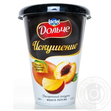 Dessert yogurt Dolche Temptation mango-peach 2.5% 330g plastic cup Ukraine - buy, prices for - photo 13