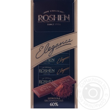 Roshen Elegance Extra Dark 60% Chocolate - buy, prices for - photo 4