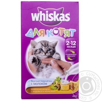 Корм для котів сухий Whiskas Смачні Подушечки Молоко 400г - купить, цены на - фото 9