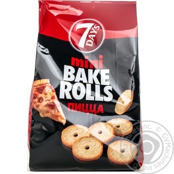 Хлебные кольца 7 Days Мини Bake Rolls Пицца 80г - купить, цены на NOVUS - фото 5