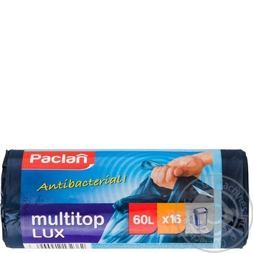 Пакети д/сміття Placan Multi Top 60л 16шт х20 купить, цены на МегаМаркет - фото 1