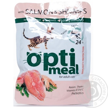 Opti Meal Salmon And Shrimp In Sauce For Cats Food - buy, prices for - photo 1