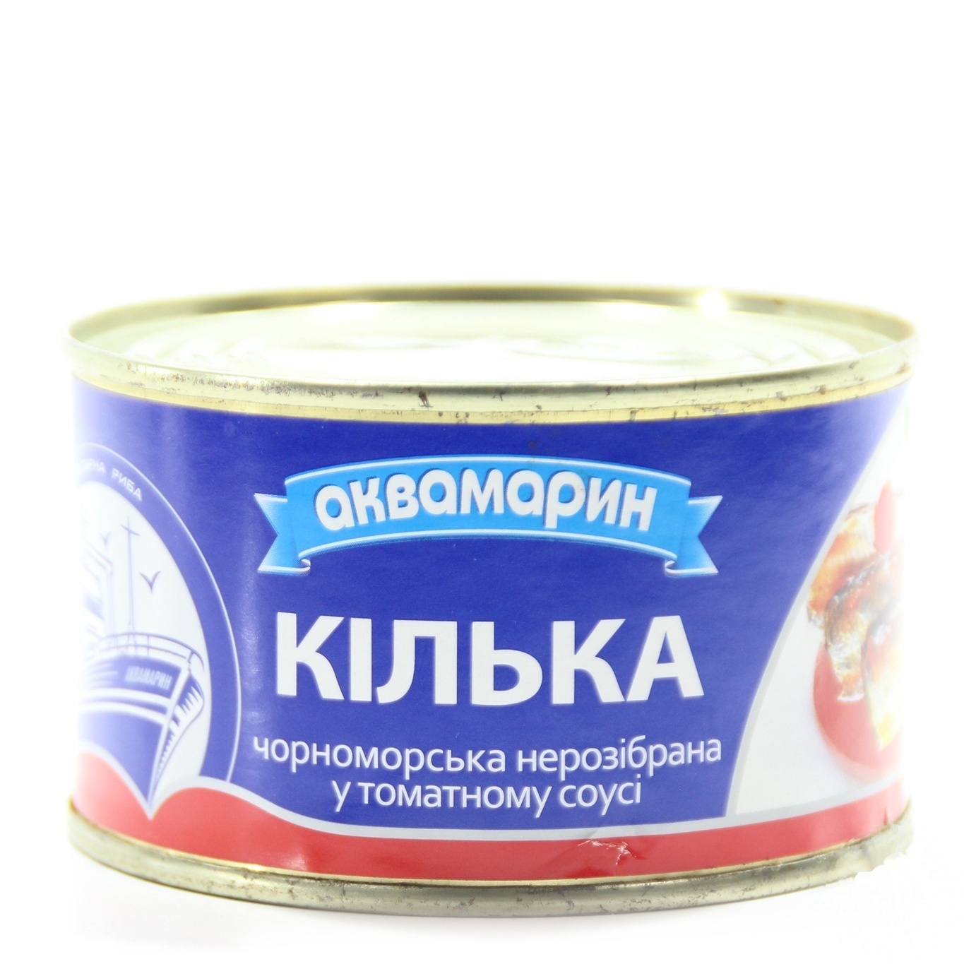 

Килька Аквамарин черноморская неразобранная в томатном соусе 240г