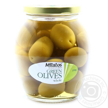 Оливки Milatos зелені з/к с/б 350г х12 купити, ціни на МегаМаркет - фото 1