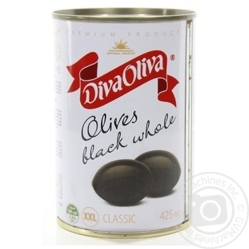 Маслини чорні Diva Oliva XXL з кісточкою 423мл купити, ціни на МегаМаркет - фото 1