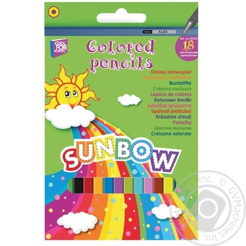 Олівці Sunbow 18 кольорів арт. CF03103 купити, ціни на МегаМаркет - фото 1