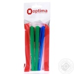 Набор маркеров Optima перманентных тонких 3шт