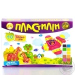 Пластилін Тетрада 10 кольорів 100р. /117 х96