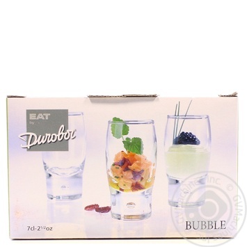 Набір стаканів Durobor Bubble 70мл 6шт х6 купить, цены на МегаМаркет - фото 1