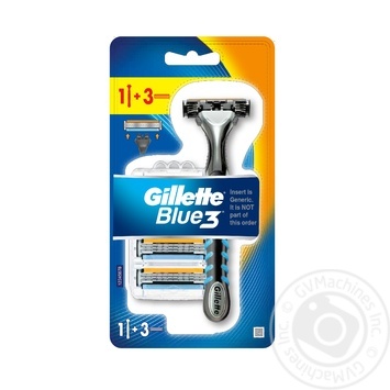 Станок для гоління Gillette Blue3 + 3 змінні касети купити, ціни на МегаМаркет - фото 1