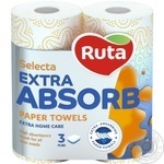 Paper towels Ruta Selecta white 3-ply 2pcs