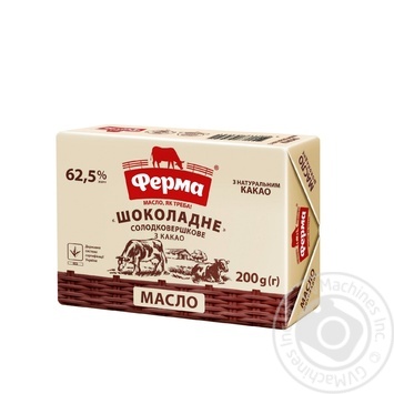 Масло Ферма Шоколадне солодковершкове 62,5% 200г купити, ціни на МегаМаркет - фото 1