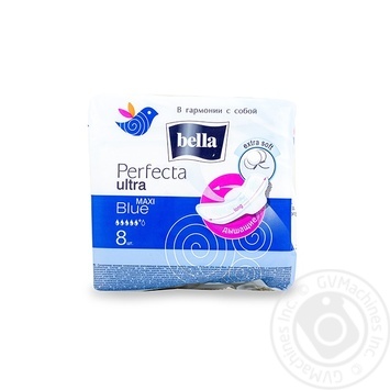 Прокладки Bella Perfecta Ultra Maxi Blue 8шт х12 купить, цены на МегаМаркет - фото 1