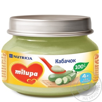 Пюре овощное Milupa Кабачок для детей от 4 месяцев 80г купить, цены на МегаМаркет - фото 1