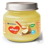 Puree Milupa pear for children from 4 months 100g glass jar