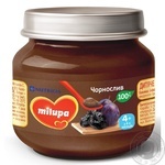 Puree Milupa prunes fruit for children from 4 months 100g glass jar