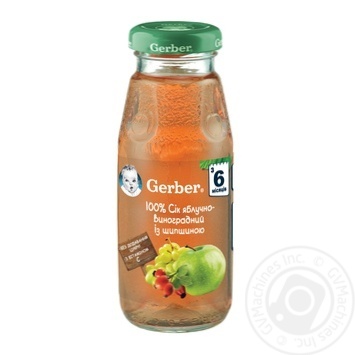 Reconstituted clarified pasteurized sugar-free juice with vitamin C Gerber apple and grapes for 6+ months babies 175ml - buy, prices for MegaMarket - photo 1