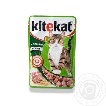 Корм для дорослих котів Kitekat з ягням в соусі 100г