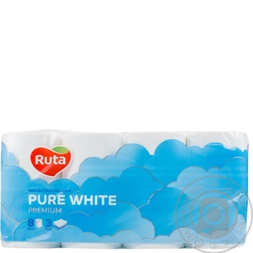 Бумага туалетная Ruta Pure White 8шт/уп купить, цены на МегаМаркет - фото 1