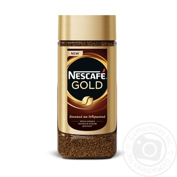 Кава Nescafe Gold розчинна 200г купити, ціни на МегаМаркет - фото 1