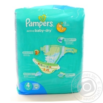 Diapers Pampers Active Baby-Dry 4 Maxi 8-14kg 20pcs - buy, prices for - photo 2