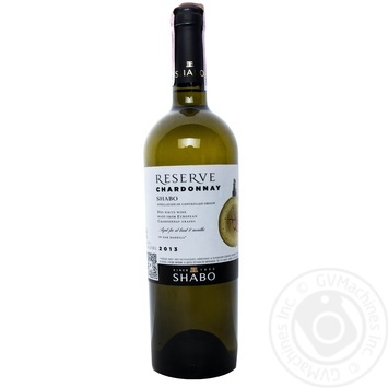 Wine chardonnay Shabo Private import white dry 13% 750ml glass bottle Ukraine - buy, prices for MegaMarket - photo 1