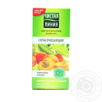 Scrub Chistaya liniya Phytotherapy healthy skin with apricot seeds for face 50ml - buy, prices for MegaMarket - photo 1