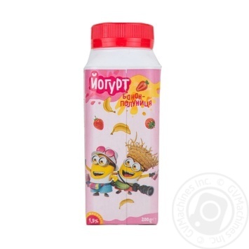 Йогурт Despicable Me Банан-Полуниця питний 1,5% 200г купити, ціни на МегаМаркет - фото 2