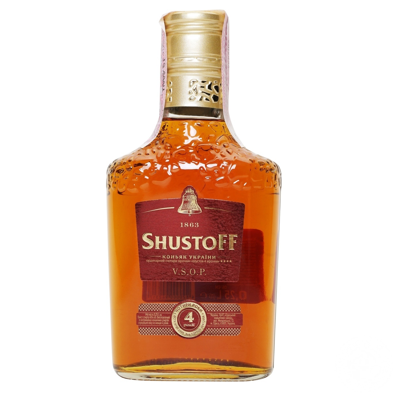 

Коньяк Shustoff 4* 40% 250мл