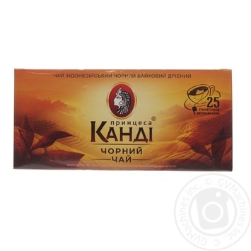Чай Принцеса Канді чорний 25пак х6 купить, цены на МегаМаркет - фото 1