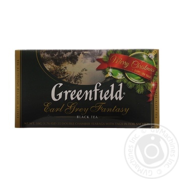 Чай Greenfield чорний Earl Grey Fantasy 25шт*2г купити, ціни на МегаМаркет - фото 2