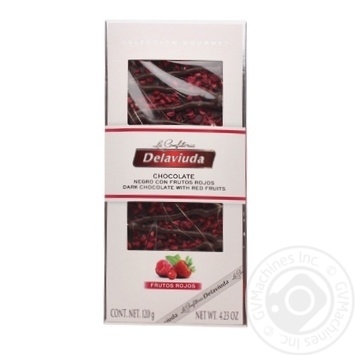 Delaviuda Dark Chocolate with Red Fruit 120g - buy, prices for Auchan - photo 1