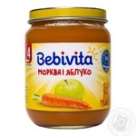 Пюре Bebivita Морковь и яблоко 125г