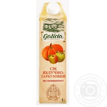 Galicia apple-pumpkin juice with pulp 1l - buy, prices for MegaMarket - photo 1
