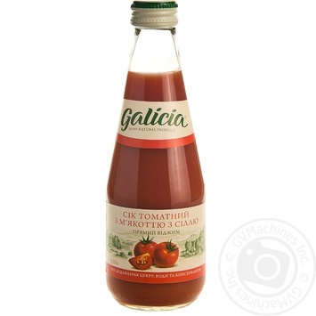 Galicia tomato juice with salt 0,3l glass - buy, prices for MegaMarket - photo 2