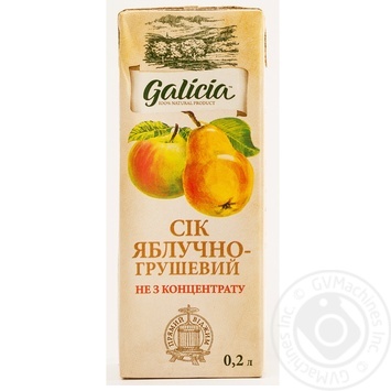 Сок Galicia яблочно-грушевый 0,2л купить, цены на МегаМаркет - фото 1