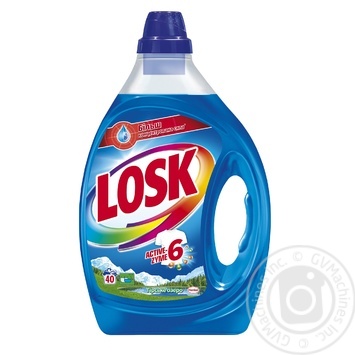 Засіб Losk Active-Zyme 6 Гірське озеро для прання 2л купити, ціни на МегаМаркет - фото 1