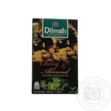 Чай Dilmah Вишня та мигдаль чорний цейлонський ароматизований у пакетиках 20*1,5г купити, ціни на МегаМаркет - фото 1