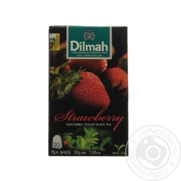 Чай Dilmah Полуниця чорний цейлонський ароматизований у пакетиках 20*1,5г купити, ціни на МегаМаркет - фото 1