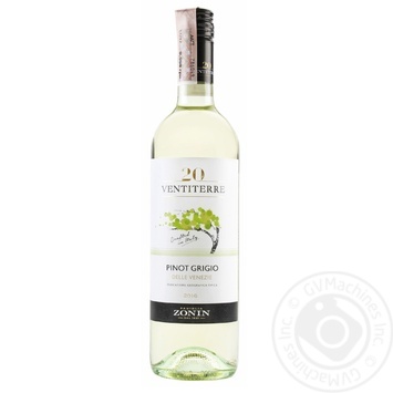 Wine pinot grigio Zonin white semidry 12% 750ml glass bottle Italy - buy, prices for MegaMarket - photo 8
