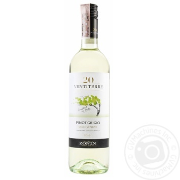 Вино Zonin Pinot Grigio Delle Venezie белое полусухое 12% 0,75л купить, цены на МегаМаркет - фото 1