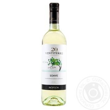 Wine trebbiano Zonin white dry 12% 750ml glass bottle Italy - buy, prices for MegaMarket - photo 1